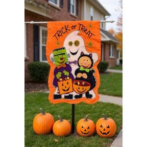 Premier‎ Kites Halloween Garden Flag Ghost Frankenstein Black Cat Design